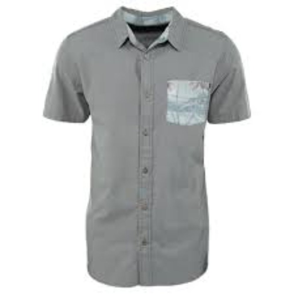 RUSTY Hawaiian pocket short sleeve button shirt S